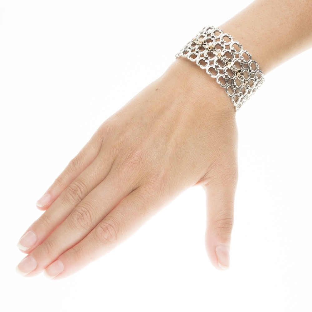 Riccioli silver&gold9kt 2