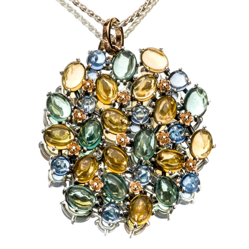 Positano pendant silver&gold9kt