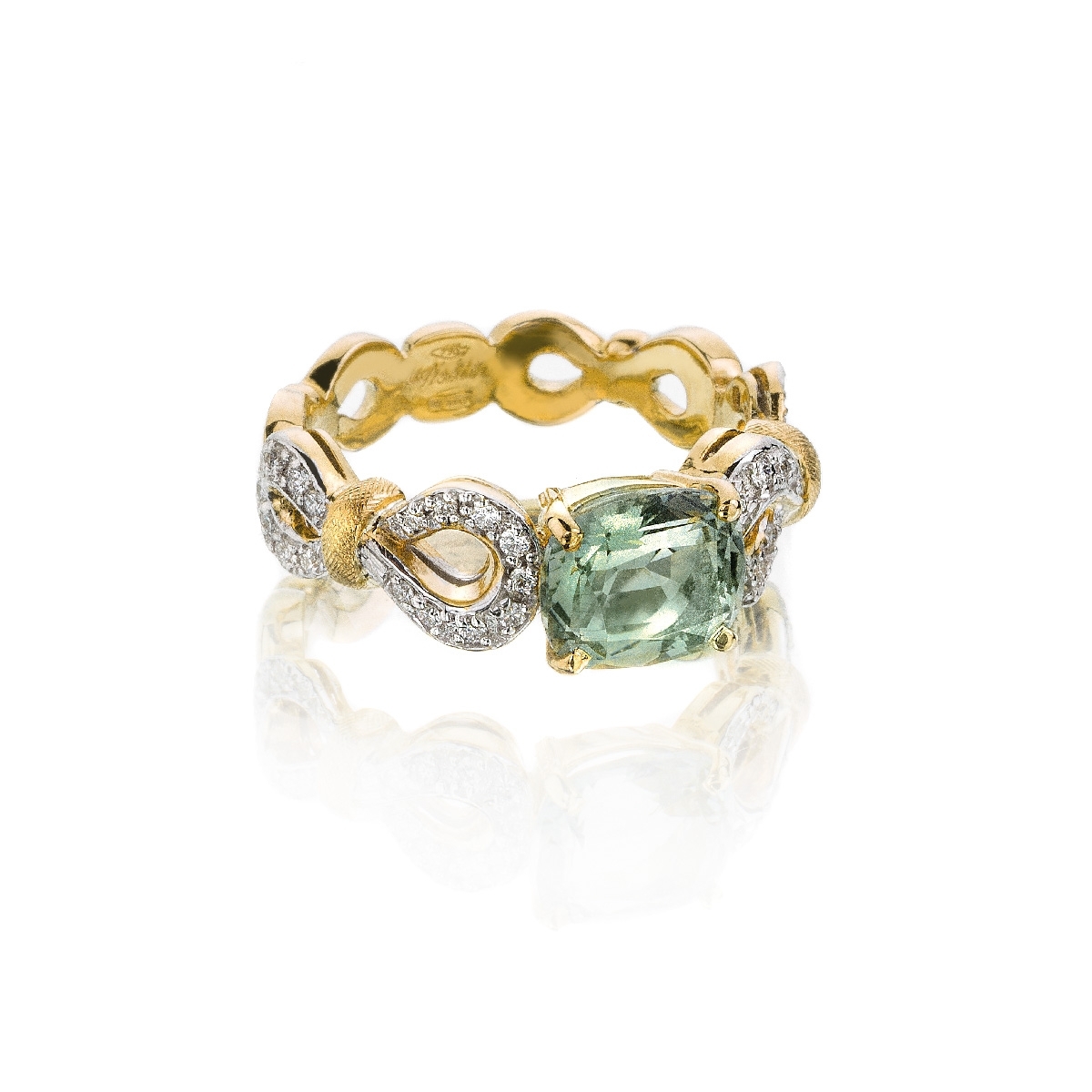 Anello Nodi d'Amore piccolo verde