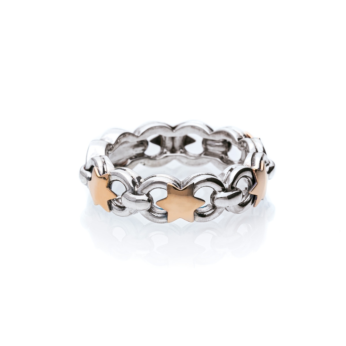 copy of Polvere di stelle band ring gold9kt&silver