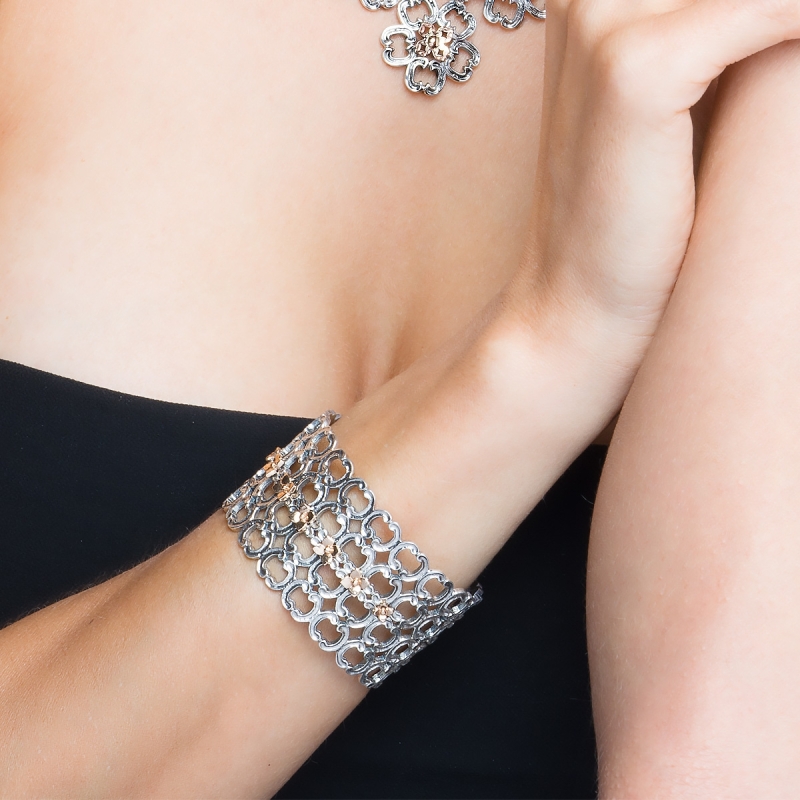 Riccioli silver&gold9kt