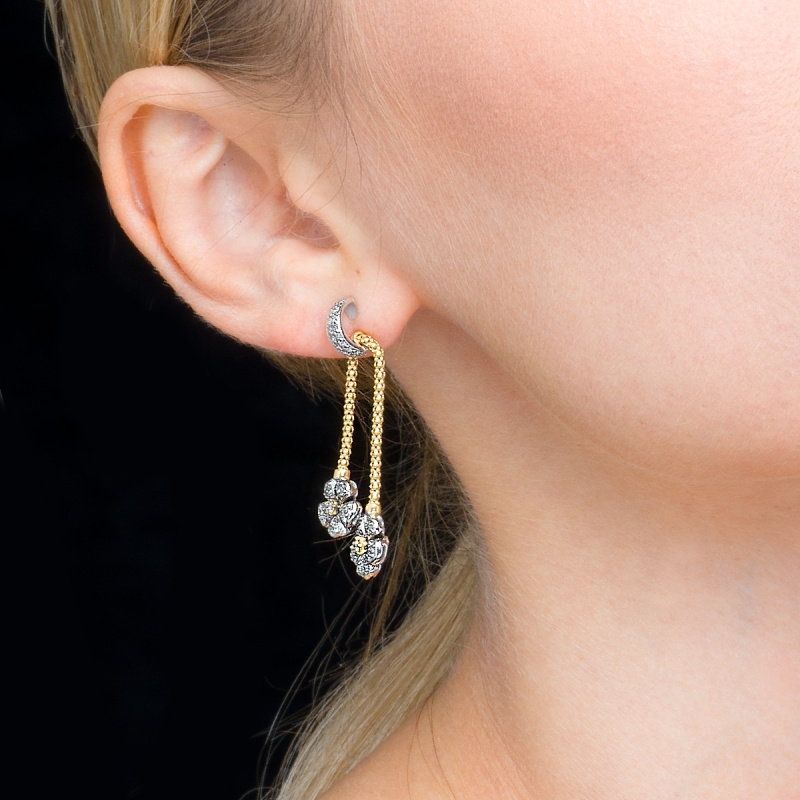 Fiore di pesco fiori pendenti gold18kt