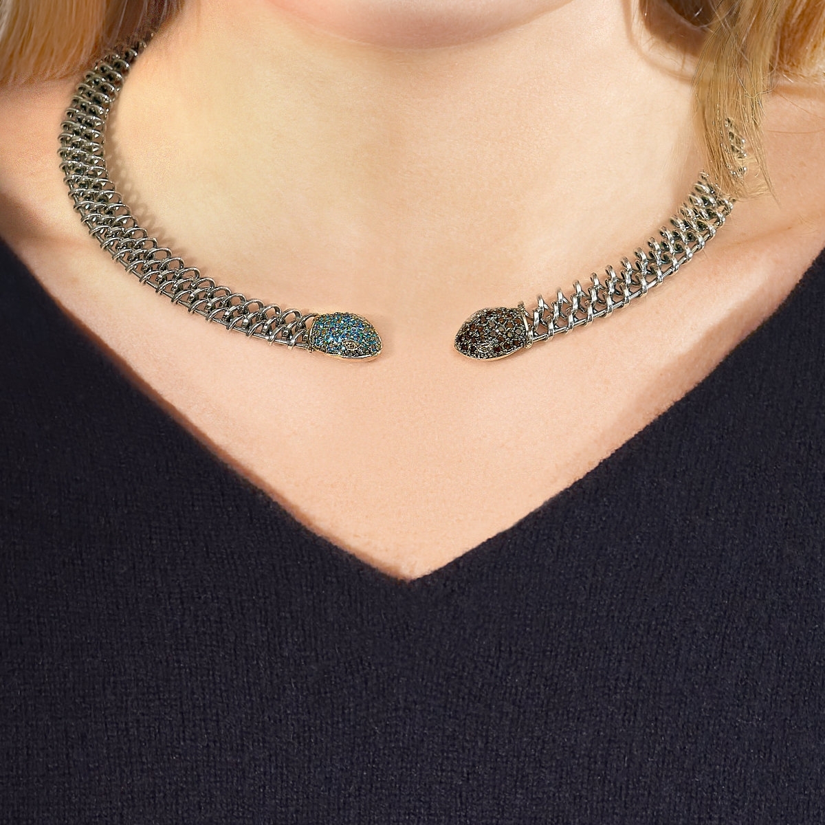 Medievale serpente collana