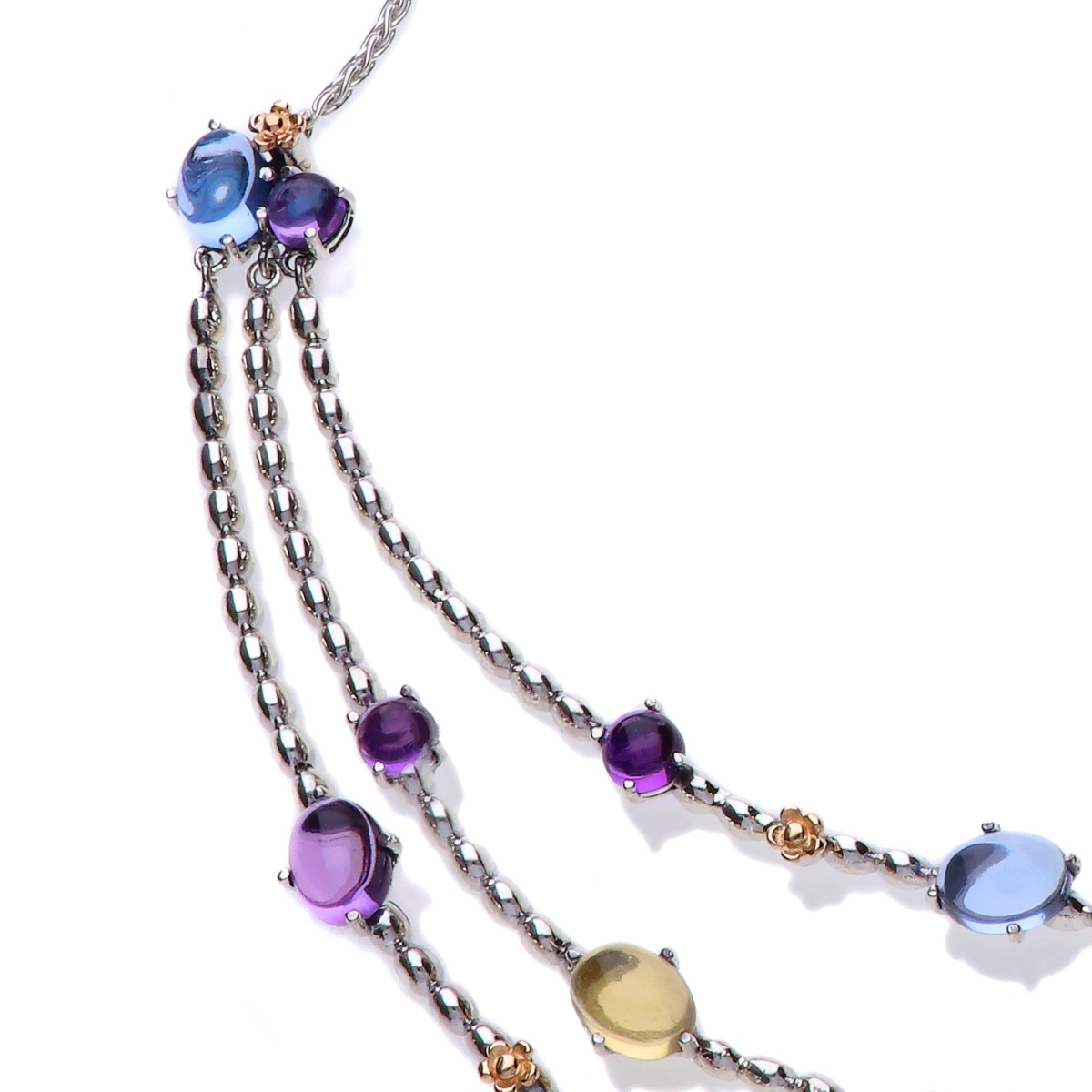 Positano necklace silver&gold9kt