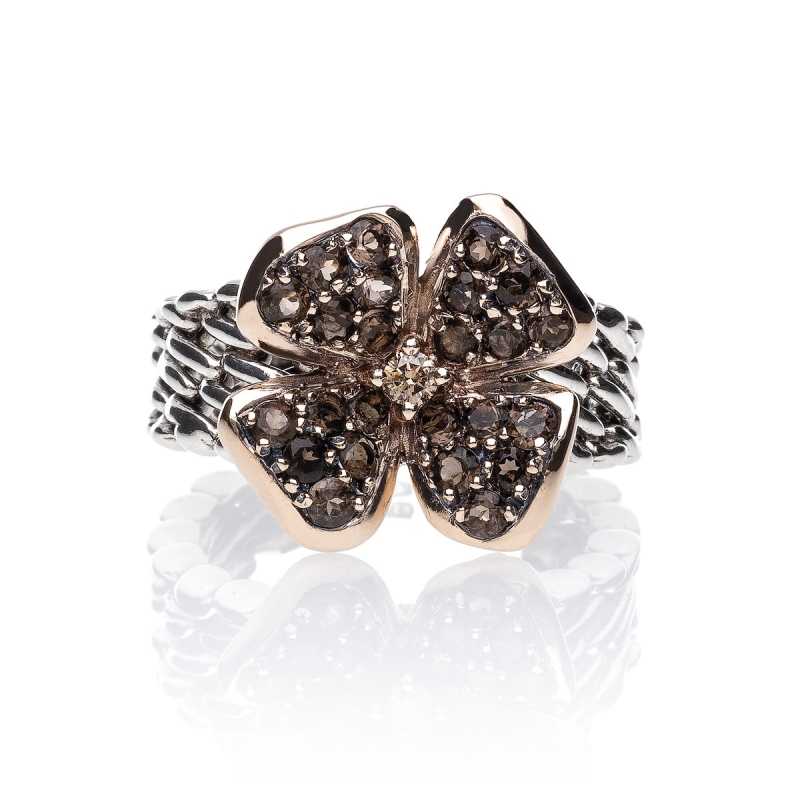 Anello medievale giuggiola fume